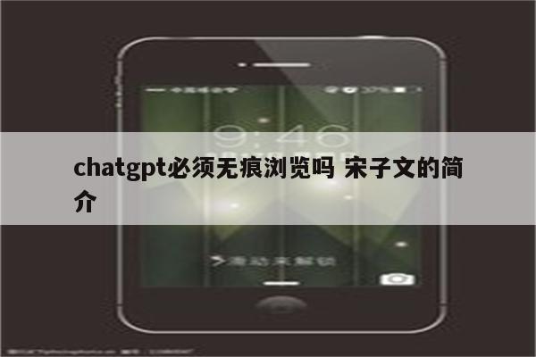 chatgpt必须无痕浏览吗 宋子文的简介