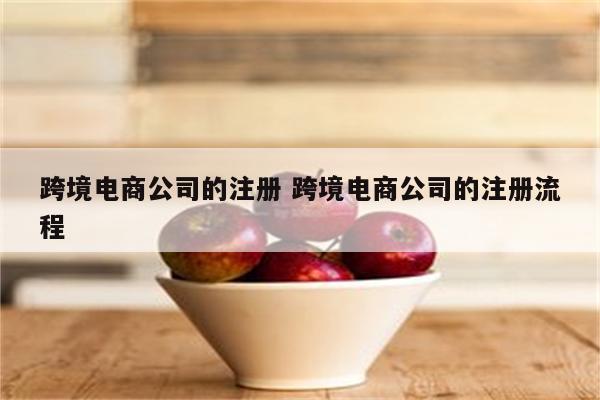 跨境电商公司的注册 跨境电商公司的注册流程