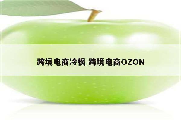 跨境电商冷枫 跨境电商OZON