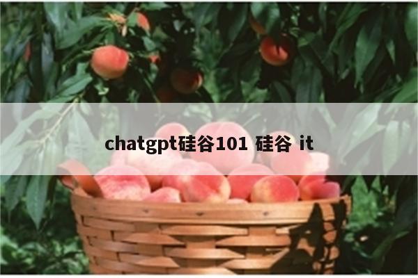 chatgpt硅谷101 硅谷 it
