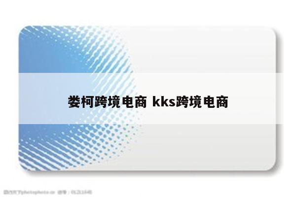 娄柯跨境电商 kks跨境电商