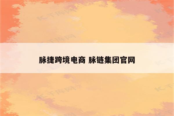 脉捷跨境电商 脉链集团官网