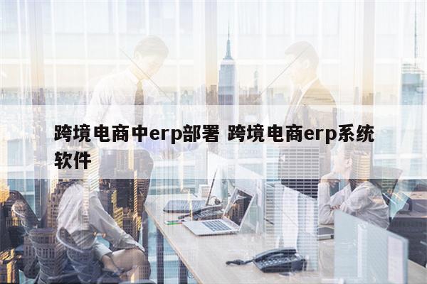 跨境电商中erp部署 跨境电商erp系统软件