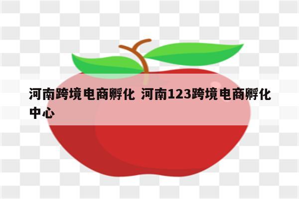 河南跨境电商孵化 河南123跨境电商孵化中心