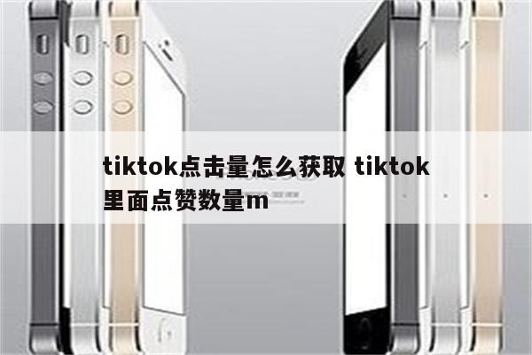 tiktok点击量怎么获取 tiktok里面点赞数量m