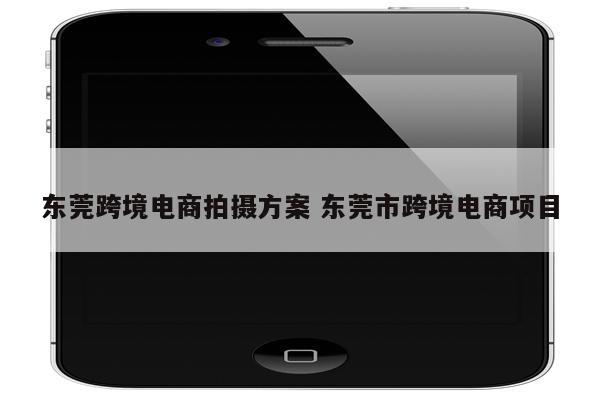 东莞跨境电商拍摄方案 东莞市跨境电商项目