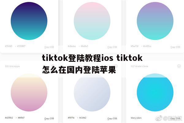 tiktok登陆教程ios tiktok怎么在国内登陆苹果