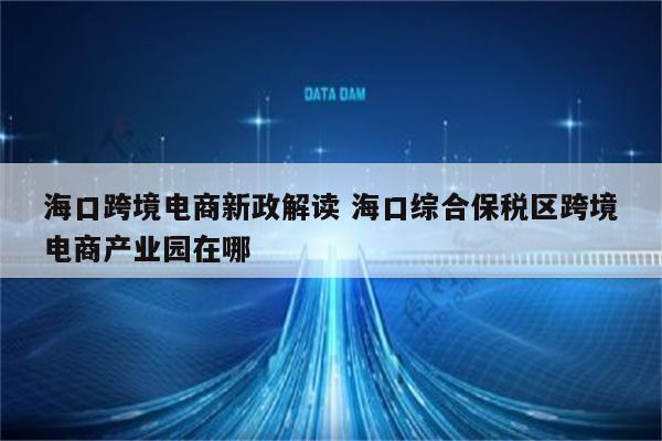 海口跨境电商新政解读 海口综合保税区跨境电商产业园在哪