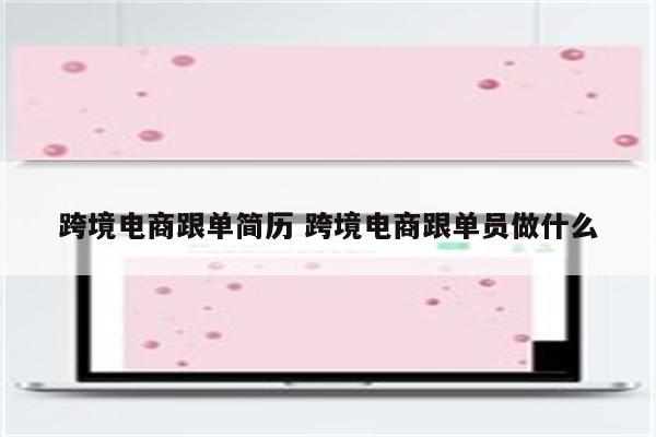 跨境电商跟单简历 跨境电商跟单员做什么