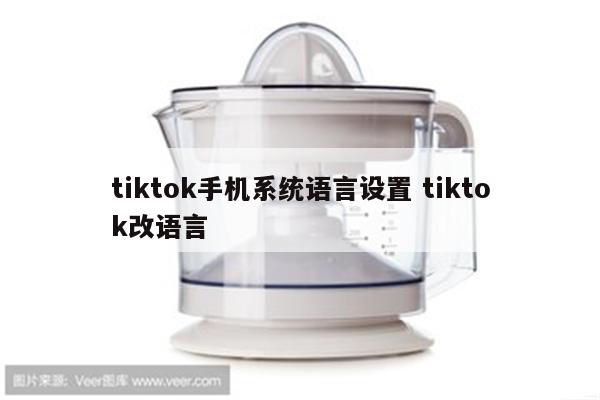 tiktok手机系统语言设置 tiktok改语言