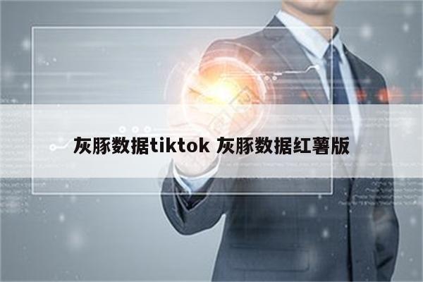灰豚数据tiktok 灰豚数据红薯版