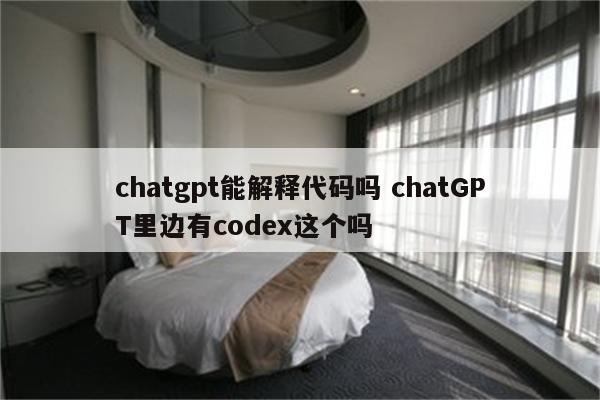 chatgpt能解释代码吗 chatGPT里边有codex这个吗