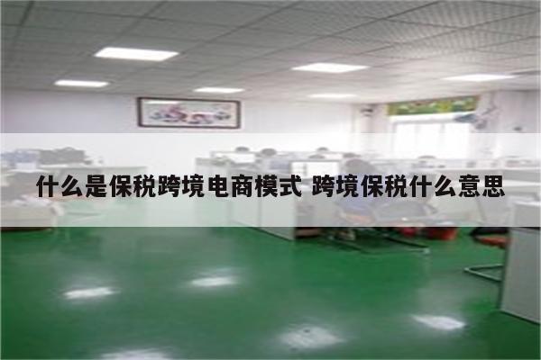 什么是保税跨境电商模式 跨境保税什么意思