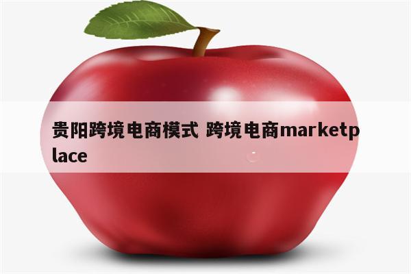 贵阳跨境电商模式 跨境电商marketplace