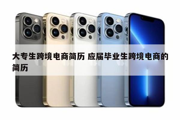 大专生跨境电商简历 应届毕业生跨境电商的简历