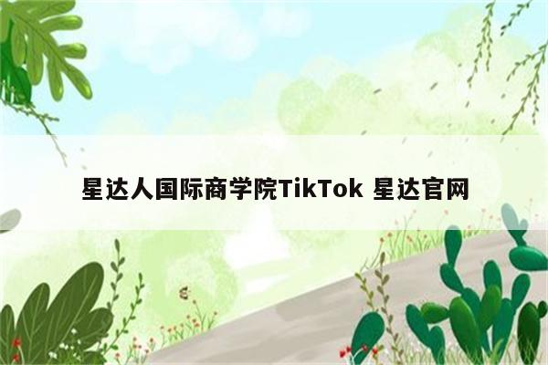 星达人国际商学院TikTok 星达官网
