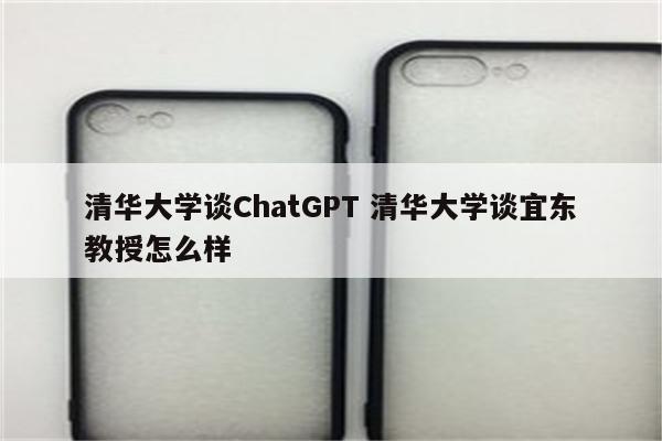 清华大学谈ChatGPT 清华大学谈宜东教授怎么样