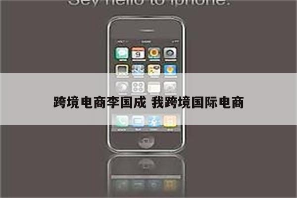 跨境电商李国成 我跨境国际电商