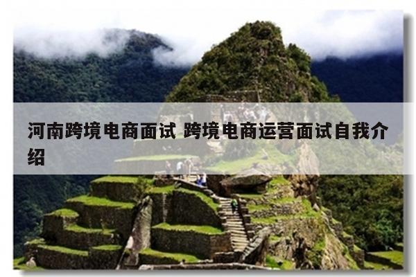 河南跨境电商面试 跨境电商运营面试自我介绍