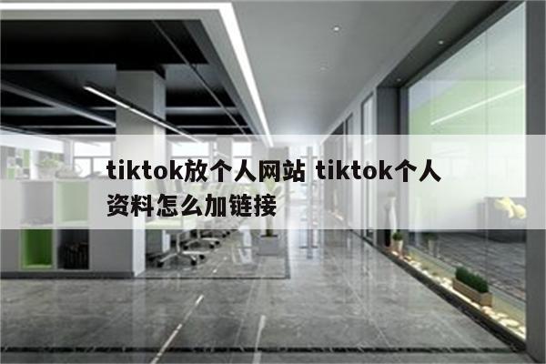 tiktok放个人网站 tiktok个人资料怎么加链接