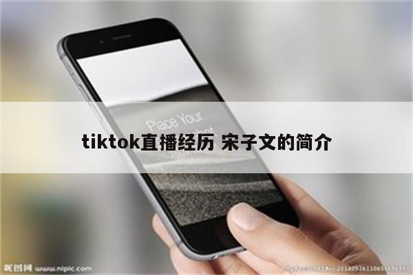 tiktok直播经历 宋子文的简介