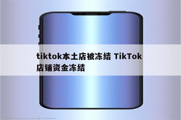 tiktok本土店被冻结 TikTok 店铺资金冻结