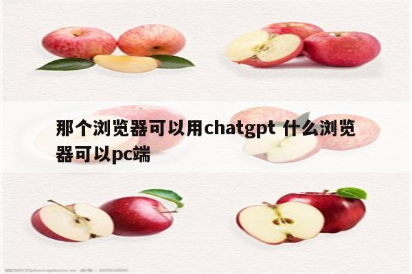 那个浏览器可以用chatgpt 什么浏览器可以pc端