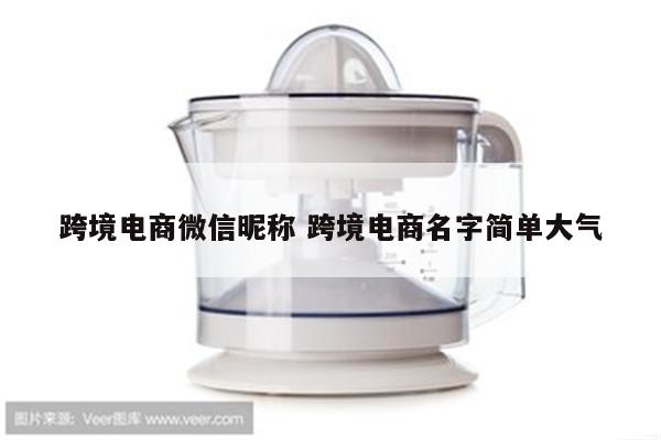 跨境电商微信昵称 跨境电商名字简单大气