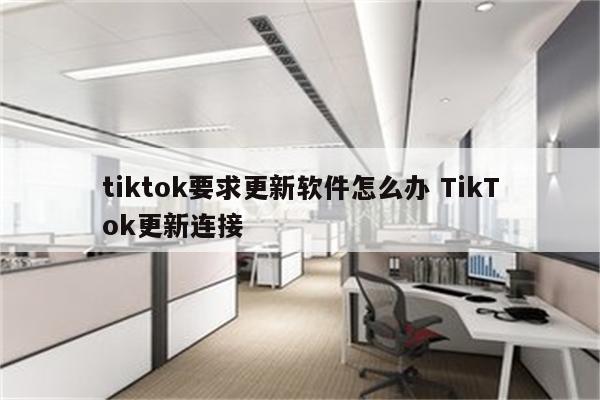 tiktok要求更新软件怎么办 TikTok更新连接