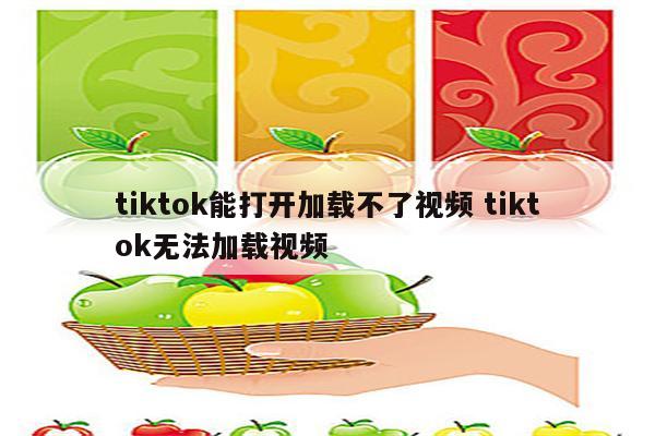 tiktok能打开加载不了视频 tiktok无法加载视频
