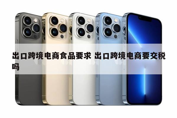 出口跨境电商食品要求 出口跨境电商要交税吗