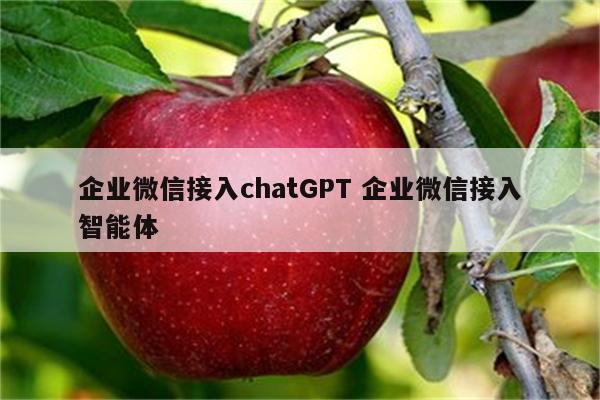 企业微信接入chatGPT 企业微信接入智能体
