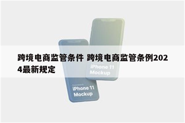 跨境电商监管条件 跨境电商监管条例2024最新规定