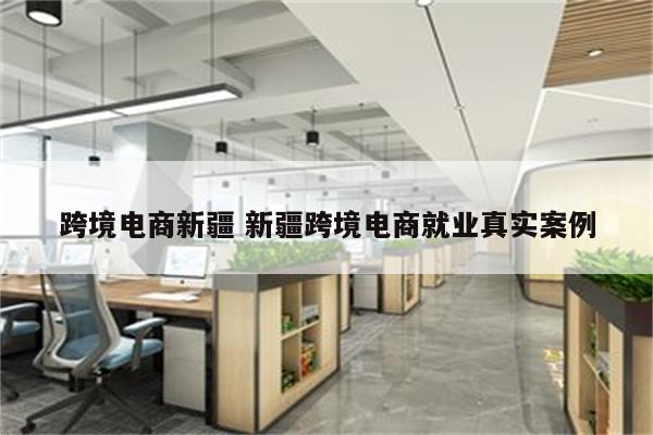 跨境电商新疆 新疆跨境电商就业真实案例