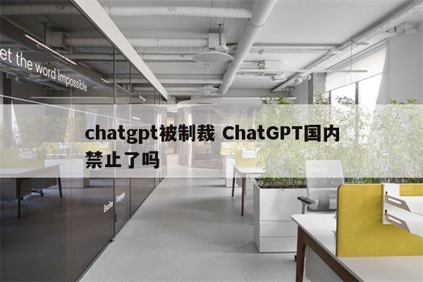 chatgpt被制裁 ChatGPT国内禁止了吗