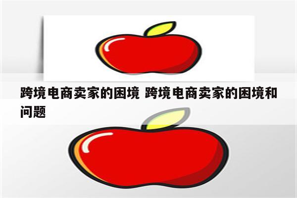 跨境电商卖家的困境 跨境电商卖家的困境和问题