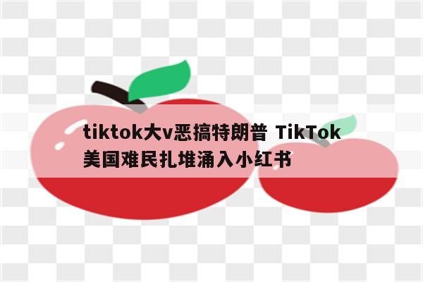 tiktok大v恶搞特朗普 TikTok美国难民扎堆涌入小红书