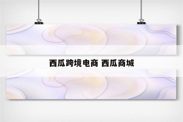 西瓜跨境电商 西瓜商城