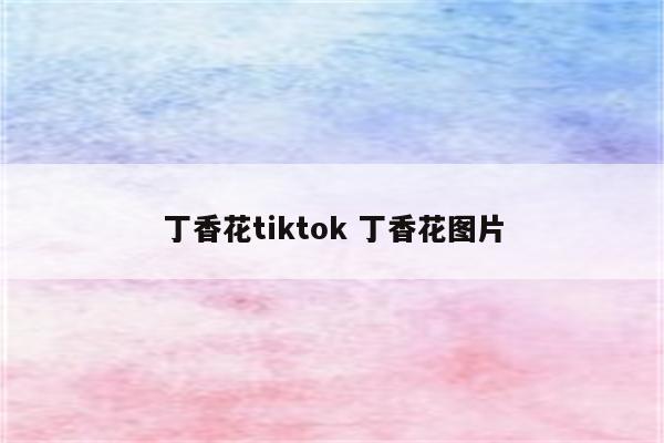 丁香花tiktok 丁香花图片