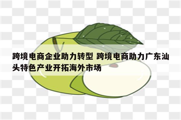 跨境电商企业助力转型 跨境电商助力广东汕头特色产业开拓海外市场
