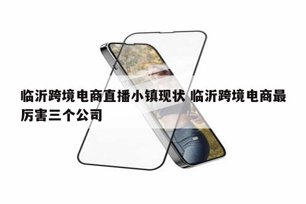 临沂跨境电商直播小镇现状 临沂跨境电商最厉害三个公司