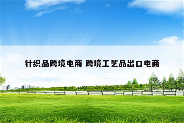 针织品跨境电商 跨境工艺品出口电商