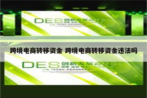 跨境电商转移资金 跨境电商转移资金违法吗