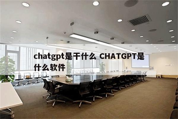 chatgpt是干什么 CHATGPT是什么软件