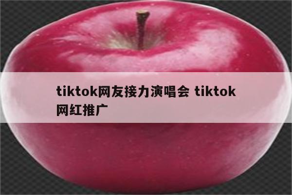 tiktok网友接力演唱会 tiktok网红推广
