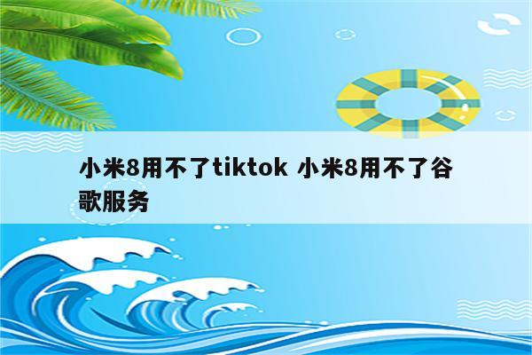 小米8用不了tiktok 小米8用不了谷歌服务