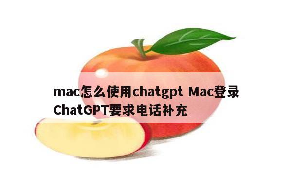 mac怎么使用chatgpt Mac登录ChatGPT要求电话补充