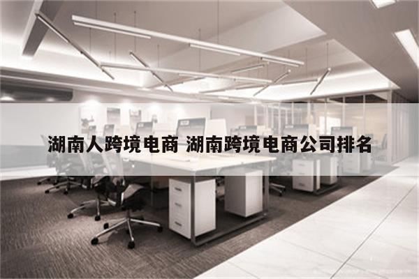 湖南人跨境电商 湖南跨境电商公司排名