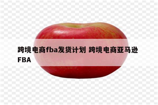 跨境电商fba发货计划 跨境电商亚马逊 FBA