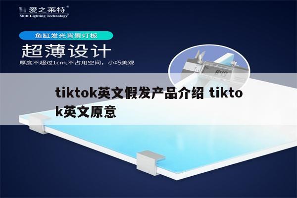 tiktok英文假发产品介绍 tiktok英文原意